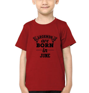 Legends are Born in June Half Sleeves T-Shirt for Boy-KidsFashionVilla