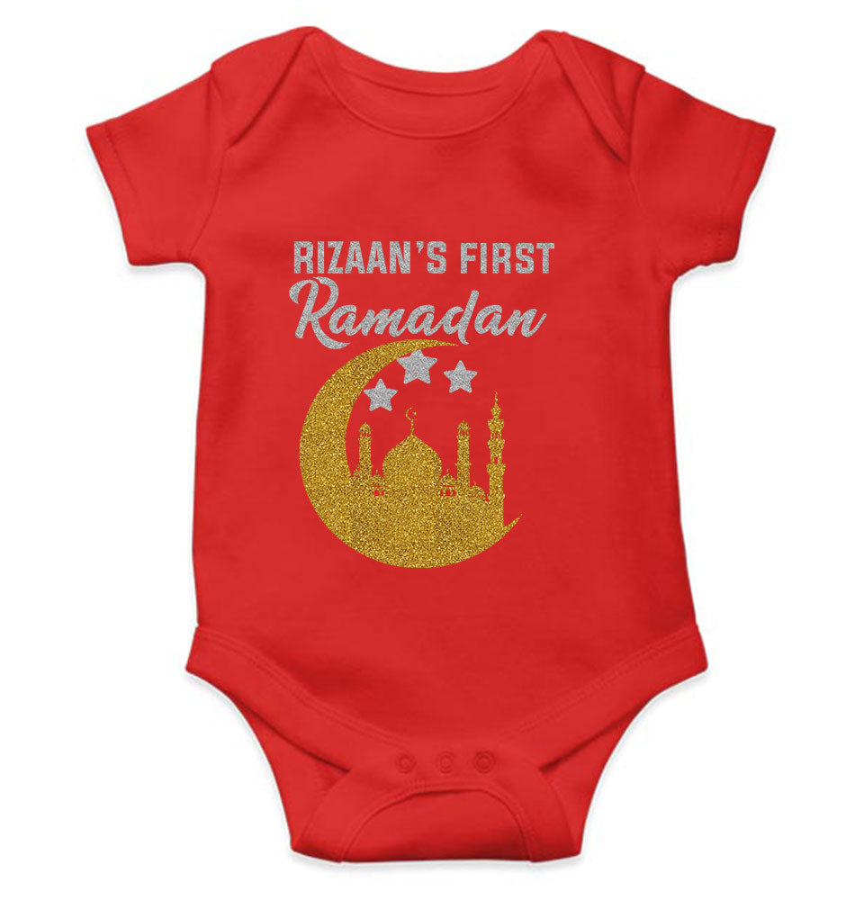 First Ramadan Custom Name Eid Rompers for Baby Boy- KidsFashionVilla