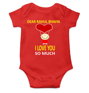 Custom Name I love My Bhaiya So Much Rompers for Baby Boy- KidsFashionVilla