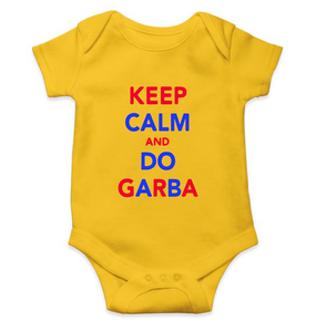 Keep Calm And Do Garbha Rompers for Baby Boy- KidsFashionVilla