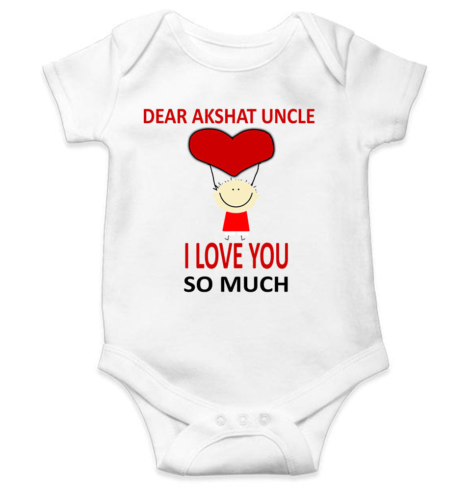 Custom Name I love My Uncle So Much Rompers for Baby Boy- KidsFashionVilla