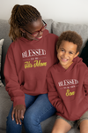 Blessed To Be His Mom Mother And Son Red Matching Hoodies- KidsFashionVilla