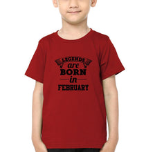 Load image into Gallery viewer, Legends are Born in February Half Sleeves T-Shirt for Boy-KidsFashionVilla

