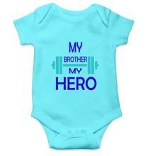 Load image into Gallery viewer, My Brother My Hero Rompers for Baby Girl- KidsFashionVilla
