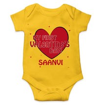 Load image into Gallery viewer, Custom Name 1st Valentine Rompers for Baby Girl- KidsFashionVilla
