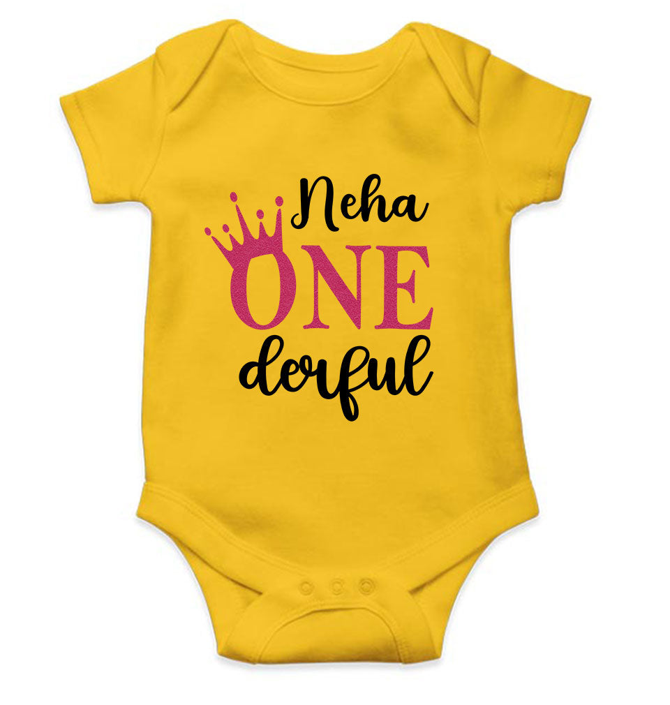 Custom Name First Birthday Rompers for Baby Girl- KidsFashionVilla