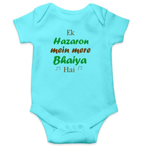 Load image into Gallery viewer, Ek Hazaro Mein Mere Bhaiya Rompers for Baby Girl- KidsFashionVilla
