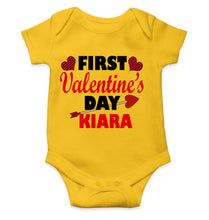 Load image into Gallery viewer, Custom Name First Valentine Rompers for Baby Girl- KidsFashionVilla
