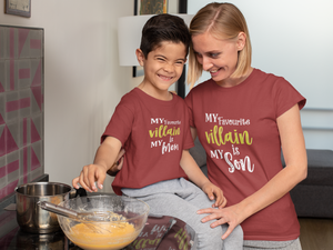 Favourite Villian Mother And Son Red Matching T-Shirt- KidsFashionVilla