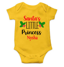 Load image into Gallery viewer, Customized Name Santas Little Princess Christmas Rompers for Baby Girl- KidsFashionVilla
