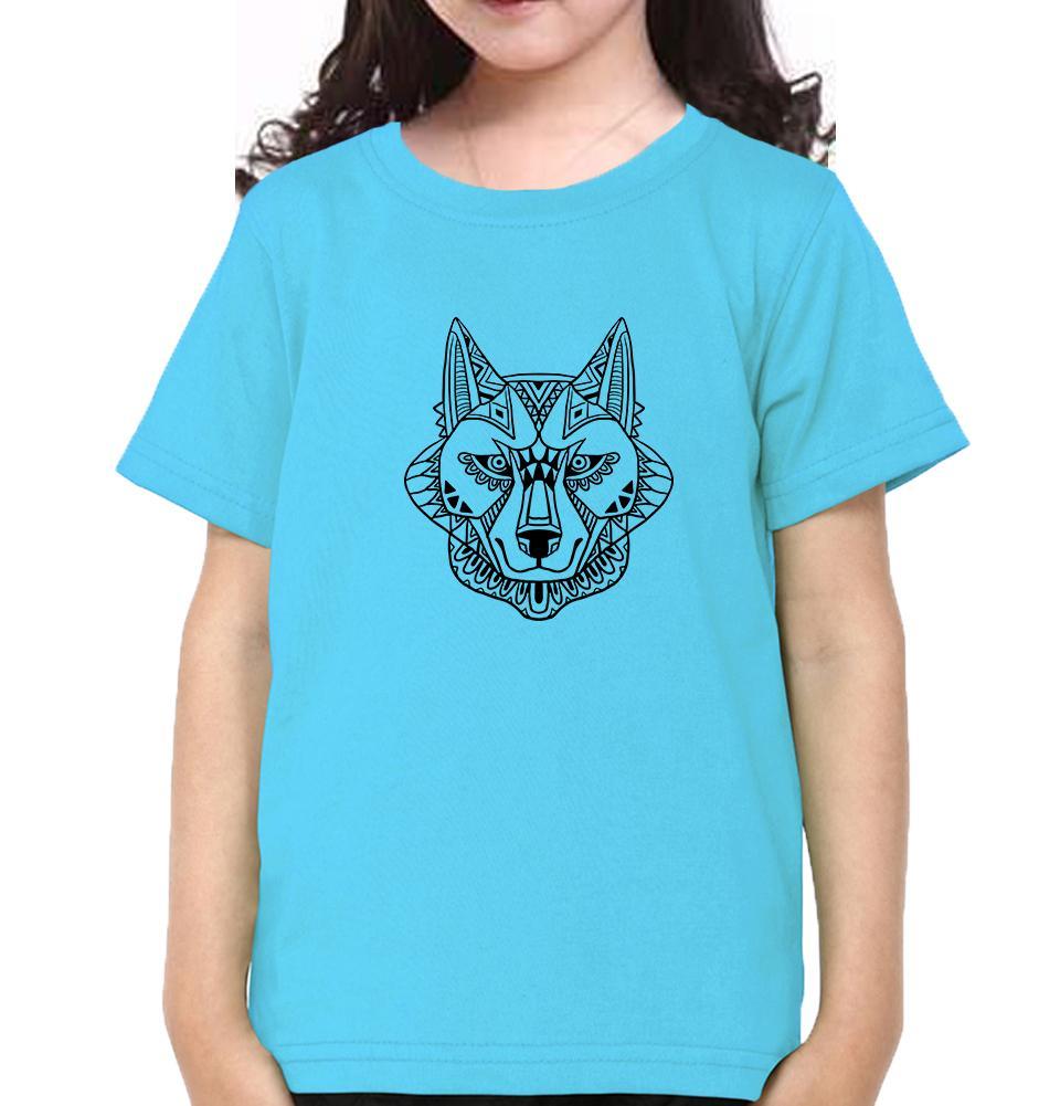 WOLF Half Sleeves T-Shirt For Girls -KidsFashionVilla