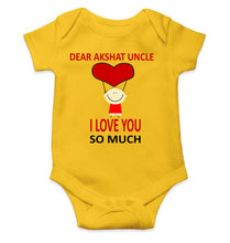 Load image into Gallery viewer, Custom Name I love My Uncle So Much Rompers for Baby Girl- KidsFashionVilla
