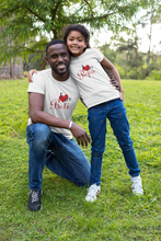 Load image into Gallery viewer, I Love My Papa Father and Daughter White Matching T-Shirt- KidsFashionVilla
