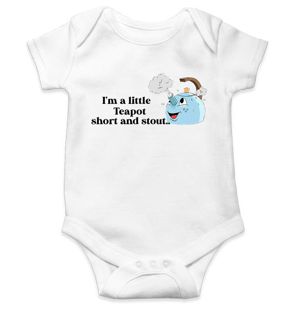 I Am A Little Teapot Poem Rompers for Baby Boy- KidsFashionVilla