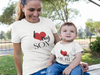 I Love My Mom Mother And Son White Matching T-Shirt- KidsFashionVilla