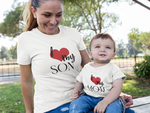 Load image into Gallery viewer, I Love My Mom Mother And Son White Matching T-Shirt- KidsFashionVilla
