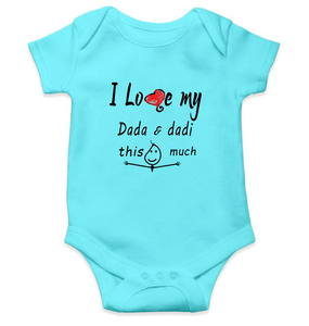 I Love Dada Dadi Rompers for Baby Girl- KidsFashionVilla
