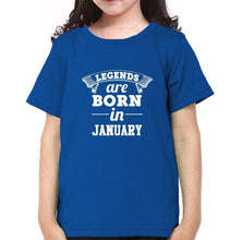 Load image into Gallery viewer, Legends are Born in January Half Sleeves T-Shirt For Girls -KidsFashionVilla
