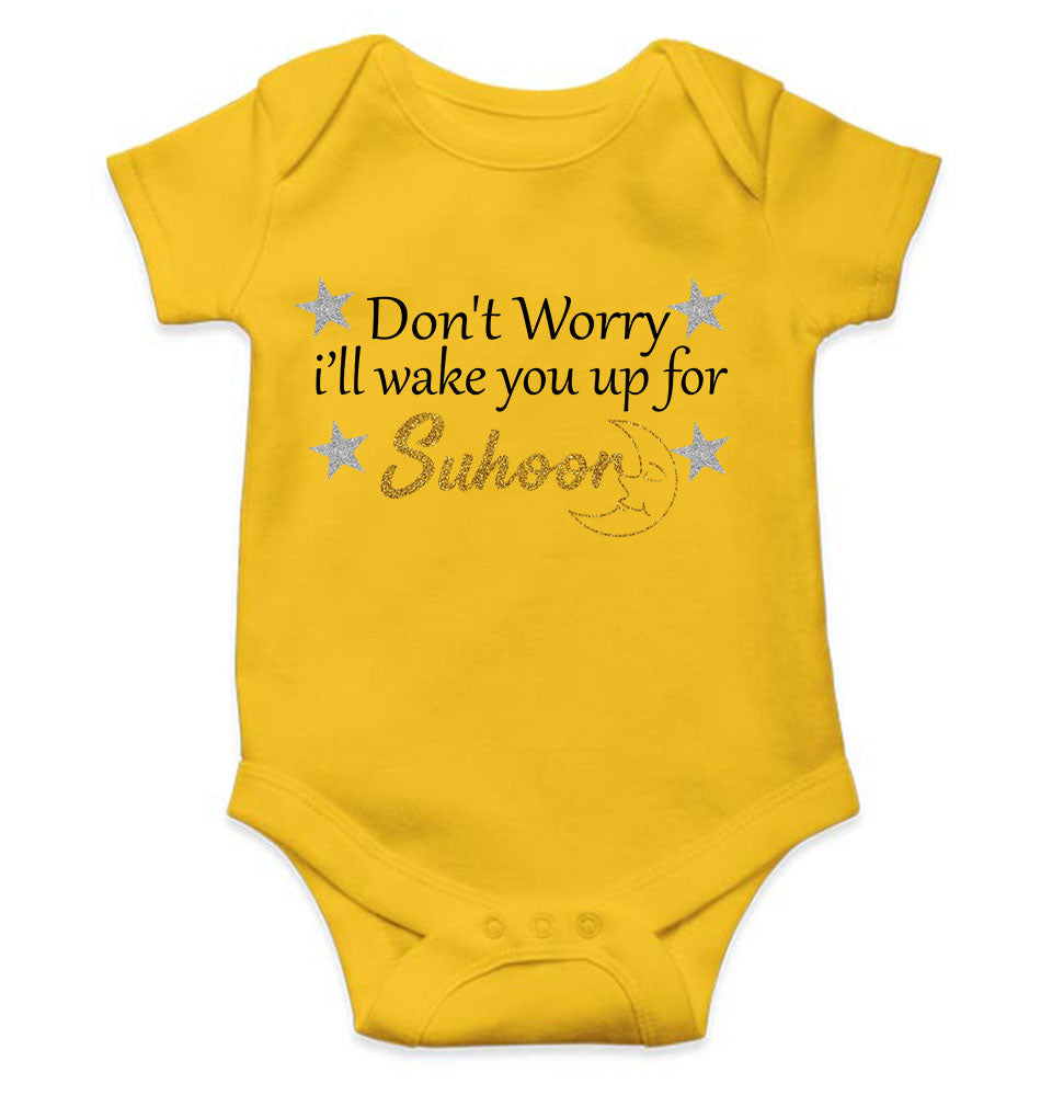 Don't Worry I'll Wake You Up For Suhoor Eid Rompers for Baby Boy- KidsFashionVilla