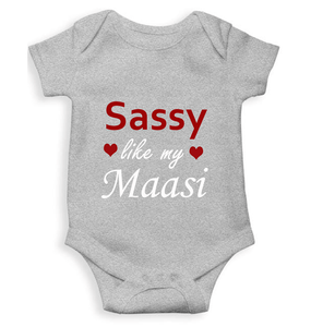 Sassy Like My Masi Rompers for Baby Girl- KidsFashionVilla
