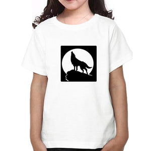 WOLF Half Sleeves T-Shirt For Girls -KidsFashionVilla