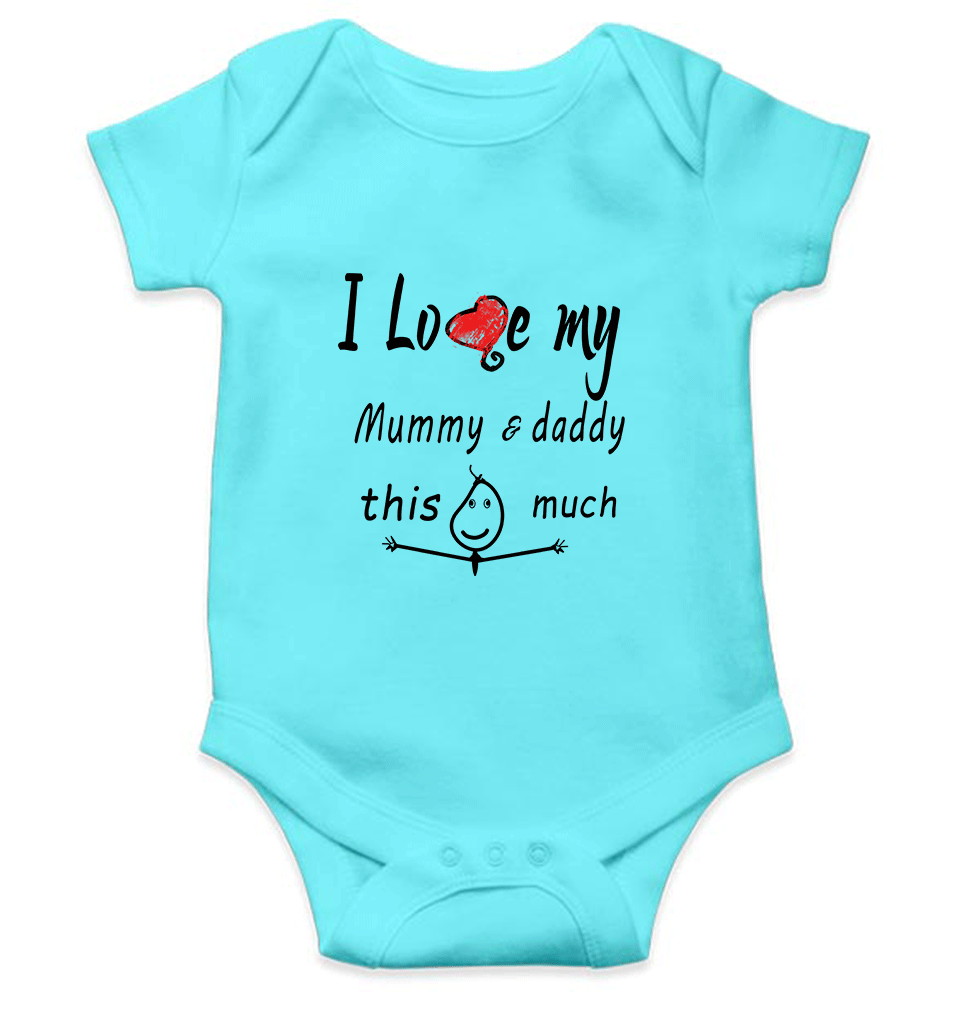 I Love My Mummy Daddy Rompers for Baby Boy- KidsFashionVilla