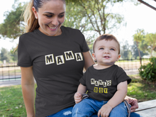 Load image into Gallery viewer, Mamas Boy Mother And Son Black Matching T-Shirt- KidsFashionVilla
