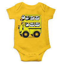 Load image into Gallery viewer, Panda Yellow Bus Cartoon Rompers for Baby Girl- KidsFashionVilla
