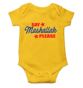 Say Mashallah Please Eid Rompers for Baby Girl- KidsFashionVilla