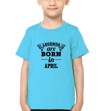 Load image into Gallery viewer, Legends are Born in April Half Sleeves T-Shirt for Boy-KidsFashionVilla
