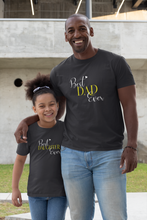Load image into Gallery viewer, Best Dad Ever Father and Daughter Black Matching T-Shirt- KidsFashionVilla

