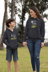 He Got It From Me Mother And Son Black Matching Hoodies- KidsFashionVilla