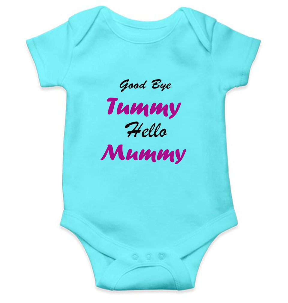 Good Bye Tummy Hello Mummy Rompers for Baby Boy- KidsFashionVilla