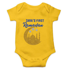 First Ramadan Custom Name Eid Rompers for Baby Girl- KidsFashionVilla