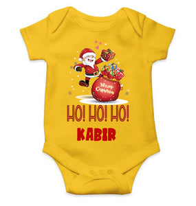 Customized Name Ho! Ho! Ho! Christmas Rompers for Baby Boy- KidsFashionVilla