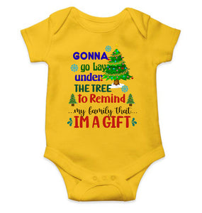 Gift Under Christmas Tree Rompers for Baby Boy- KidsFashionVilla