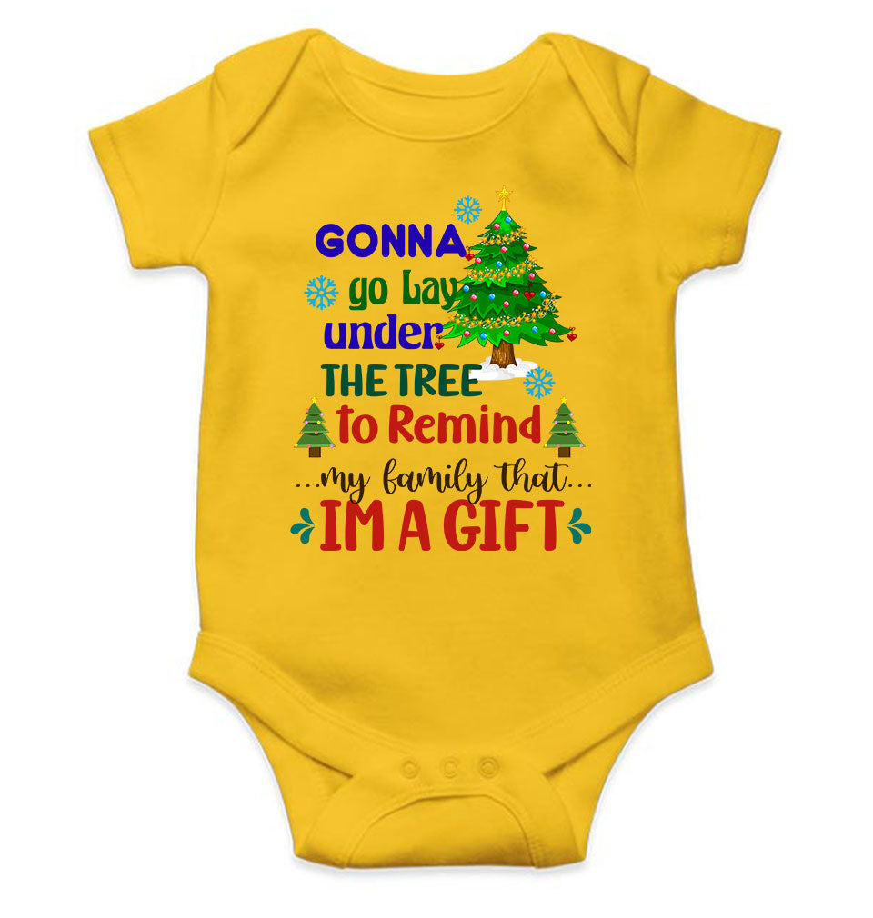 Gift Under Christmas Tree Rompers for Baby Boy- KidsFashionVilla