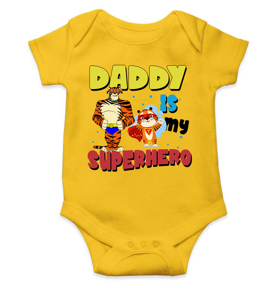 Superhero Dad Cartoon Rompers for Baby Boy- KidsFashionVilla