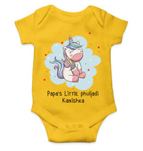 Load image into Gallery viewer, Custom Name Papas Little Phuljadi Diwali Rompers for Baby Girl- KidsFashionVilla
