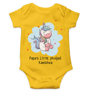 Custom Name Papas Little Phuljadi Diwali Rompers for Baby Girl- KidsFashionVilla