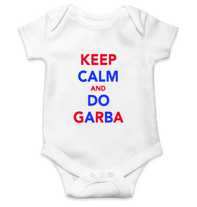 Keep Calm And Do Garbha Rompers for Baby Boy- KidsFashionVilla