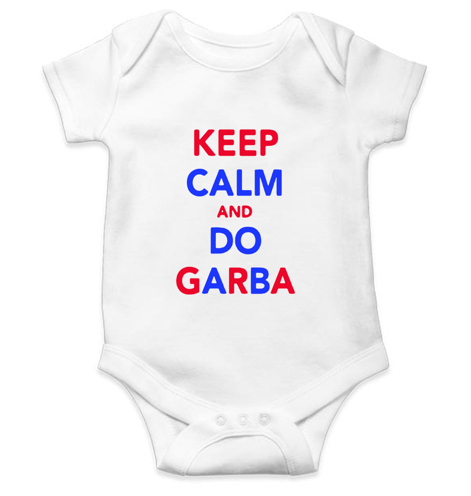 Keep Calm And Do Garbha Rompers for Baby Boy- KidsFashionVilla