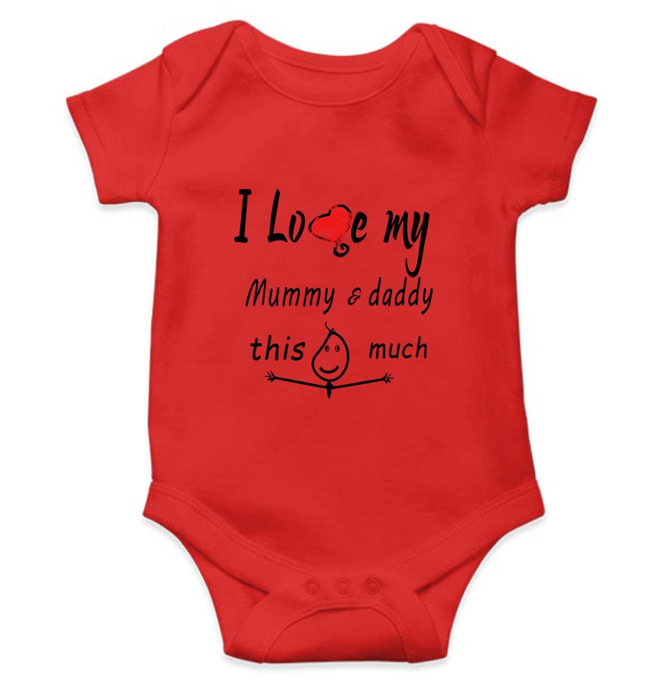 I Love My Mummy Daddy Rompers for Baby Boy- KidsFashionVilla