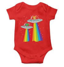 Load image into Gallery viewer, Rainbow Spaceship Cartoon Rompers for Baby Boy- KidsFashionVilla
