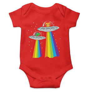 Rainbow Spaceship Cartoon Rompers for Baby Boy- KidsFashionVilla