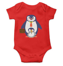 Load image into Gallery viewer, Papa And Baby Penguin Cartoon Rompers for Baby Boy- KidsFashionVilla
