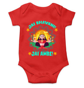Jai Bhavani Jai Ambe Navratri Rompers for Baby Girl- KidsFashionVilla