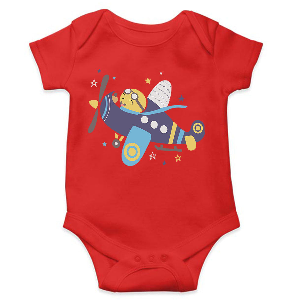 Jumbo Jet Cartoon Rompers for Baby Boy- KidsFashionVilla