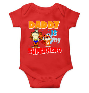 Superhero Dad Cartoon Rompers for Baby Boy- KidsFashionVilla