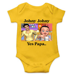Johny Johny Yes Papa Poem Rompers for Baby Girl- KidsFashionVilla